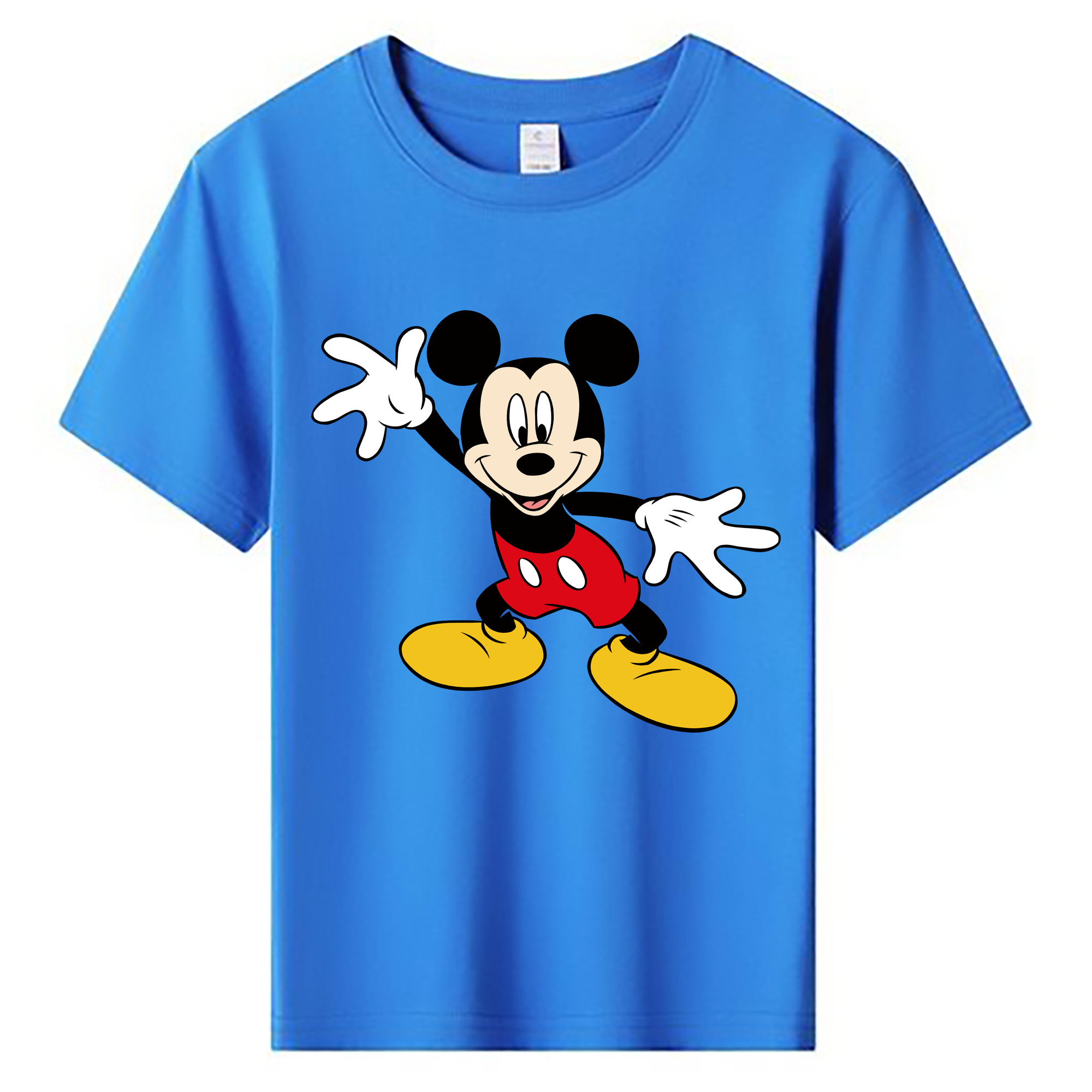 ミッキーマウス Mickey Mouse 綿100％キッズTシャツ（フロントプリント）